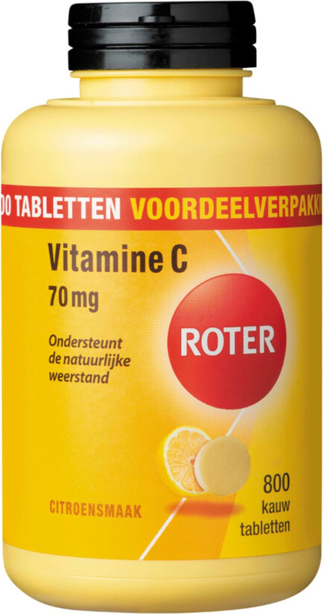 Roter Vitamine C 70 mg Citroen - 2 x 800 kauwtabletten - Voordeelverpakking