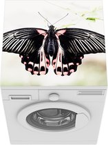 Wasmachine beschermer mat - Zwart-roze vlinder - Breedte 60 cm x hoogte 60 cm