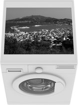 Wasmachine beschermer mat - Zakynthos - Haven - Zwart - Wit - Breedte 55 cm x hoogte 45 cm