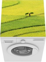 Wasmachine beschermer mat - Vietnam - Boer - Rijst - Breedte 60 cm x hoogte 60 cm