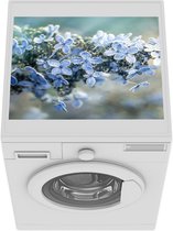 Wasmachine beschermer mat - Close-up bevroren hortensia - Breedte 55 cm x hoogte 45 cm