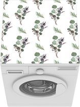 Wasmachine beschermer mat - Kruiden - Patroon - Planten - Breedte 60 cm x hoogte 60 cm