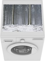 Wasmachine beschermer mat - Bomen - Winter - Sneeuw - Breedte 55 cm x hoogte 45 cm