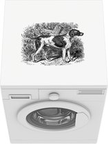 Wasmachine beschermer mat - Vintage - Hond - Natuur - Breedte 60 cm x hoogte 60 cm