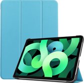Hoes Geschikt voor iPad Air 2022 Hoes Luxe Hoesje Book Case - Hoesje Geschikt voor iPad Air 5 2022 Hoes Cover - Lichtblauw