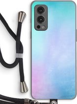 Case Company® - OnePlus Nord 2 5G hoesje met Koord - Mist pastel - Telefoonhoesje met Zwart Koord - Bescherming aan alle Kanten en Over de Schermrand
