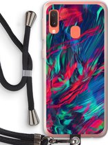 Case Company® - Samsung Galaxy A20e hoesje met Koord - Pilgrims Of The Sea - Telefoonhoesje met Zwart Koord - Bescherming aan alle Kanten en Over de Schermrand