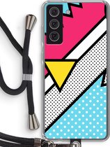 Case Company® - Samsung Galaxy S21 FE hoesje met Koord - Pop Art #3 - Telefoonhoesje met Zwart Koord - Bescherming aan alle Kanten en Over de Schermrand