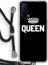 Case Company® - OnePlus Nord CE 5G hoesje met Koord - Queen zwart - Telefoonhoesje met Zwart Koord - Bescherming aan alle Kanten en Over de Schermrand