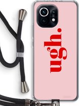 Case Company® - Xiaomi Mi 11 hoesje met Koord - Ugh - Telefoonhoesje met Zwart Koord - Bescherming aan alle Kanten en Over de Schermrand
