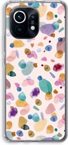 Case Company® - Xiaomi Mi 11 hoesje - Terrazzo Memphis - Soft Cover Telefoonhoesje - Bescherming aan alle Kanten en Schermrand