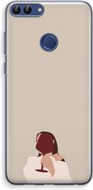 Case Company® - Huawei P Smart (2018) hoesje - I drink wine - Soft Cover Telefoonhoesje - Bescherming aan alle Kanten en Schermrand