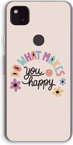 Case Company® - Google Pixel 4a 5G hoesje - Happy days - Soft Cover Telefoonhoesje - Bescherming aan alle Kanten en Schermrand