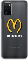 Case Company® - Samsung Galaxy A03S hoesje - I'm lovin' you - Soft Cover Telefoonhoesje - Bescherming aan alle Kanten en Schermrand