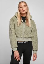 Urban Classics Jacket -XS- Short Oversized Sherpa Wit