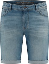 Purewhite -  Heren Slim Fit   Korte Broek  - Blauw - Maat 28