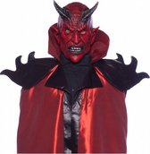 verkleedmasker Devil 33 x 29 cm latex rood