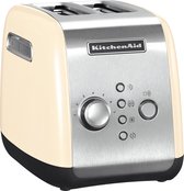 Bol.com KitchenAid Broodrooster - Tosti apparaat met 2 Sleuven warmhoudfunctie en ontdooi functie - Amandel crème beige aanbieding