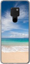 Geschikt voor Huawei P40 Lite hoesje - Een tropisch strand op Hawaii waar de golven aanspoelen op - Siliconen Telefoonhoesje