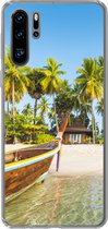 Geschikt voor Huawei P30 Pro hoesje - Strand - Kajak - Zomer - Siliconen Telefoonhoesje