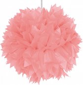 pompon 30 cm papier roze