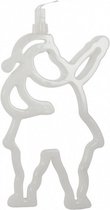 kerstverlichting led kerstman 19 x 14 cm wit