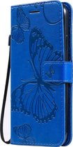 Mobigear Telefoonhoesje geschikt voor Apple iPhone 11 Hoesje | Mobigear Butterfly Bookcase Portemonnee | Pasjeshouder voor 2 Pasjes | Telefoonhoesje voor Pinpas / OV Kaart / Rijbewijs - Blauw