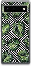 Case Company® - Google Pixel 6 hoesje - Geometrische jungle - Soft Cover Telefoonhoesje - Bescherming aan alle Kanten en Schermrand