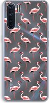 Case Company® - Oppo A91 hoesje - Flamingo - Soft Cover Telefoonhoesje - Bescherming aan alle Kanten en Schermrand