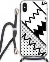 Case Company® - iPhone XS hoesje met Koord - Pop Art #5 - Telefoonhoesje met Zwart Koord - Extra Bescherming aan alle Kanten en Over de Schermrand