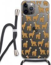 Case Company® - iPhone 13 Pro Max hoesje met Koord - Alpacas - Telefoonhoesje met Zwart Koord - Extra Bescherming aan alle Kanten en Over de Schermrand