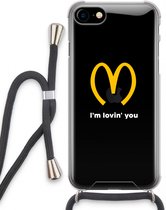 Case Company® - iPhone SE 2020 hoesje met Koord - I'm lovin' you - Telefoonhoesje met Zwart Koord - Extra Bescherming aan alle Kanten en Over de Schermrand