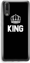 Case Company® - Huawei P20 hoesje - King zwart - Soft Cover Telefoonhoesje - Bescherming aan alle Kanten en Schermrand