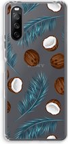 Case Company® - Sony Xperia 10 III hoesje - Kokosnoot - Soft Cover Telefoonhoesje - Bescherming aan alle Kanten en Schermrand