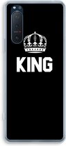 Case Company® - Sony Xperia 5 II hoesje - King zwart - Soft Cover Telefoonhoesje - Bescherming aan alle Kanten en Schermrand