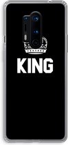 Case Company® - OnePlus 8 Pro hoesje - King zwart - Soft Cover Telefoonhoesje - Bescherming aan alle Kanten en Schermrand