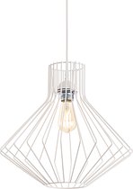 Ideal Lux Ampolla - Hanglamp Modern - Wit - H:143cm   - E27 - Voor Binnen - Metaal - Hanglampen -  Woonkamer -  Slaapkamer - Eetkamer
