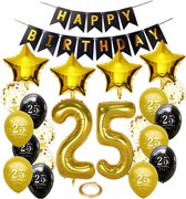 Joya Beauty® 25 jaar verjaardag feest pakket | Versiering Ballonnen voor feest 25 jaar | Vijfentwintig Versiering | Ballonnen slingers opblaasbare cijfers 25