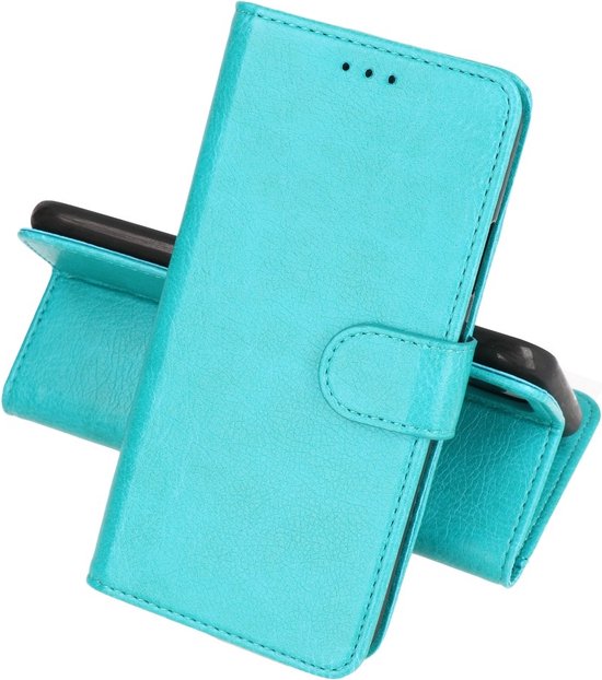 Business Book Case Phone Case - Wallet Case - Convient pour Oppo A95 4G - A74 4G - Vert