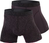 Cavello Microfiber Boxershorts 2-pack Paars/Zwart