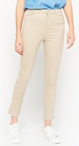 LOLALIZA Slimfit broek - Beige - Maat 44