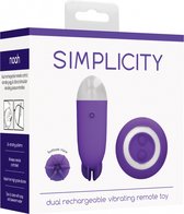 Noah - Dual Rechargeable Vibrating Remote Toy - Purple - Eggs purple