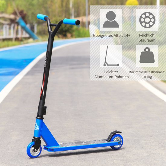 HOMCOM Stuntstep voor kinderen 360° besturing Meer dan 14 jaar oude