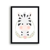 Poster Sweet zebra - Animaux de Safari / Jungle / Safari / 80x60cm