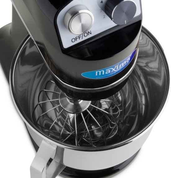 Maxima Planeetmenger 7 L Tot 2 Kg Deeg Zwart - RVS Mengkom - 11 Snelheden - Keukenmachine - Standmixer - Keukenrobot - 7 liter van Maxima — afbeelding 2