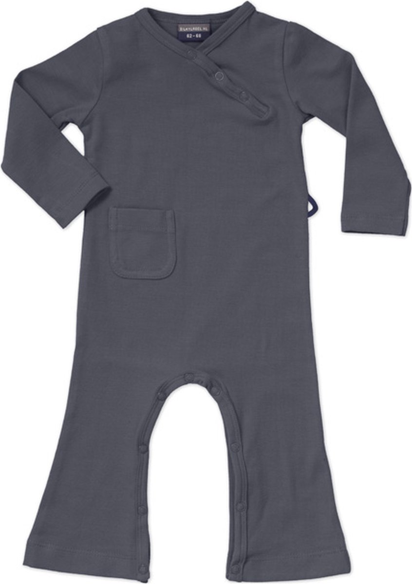 Silky Label jumpsuit glacier grey - Wijde Pijp - maat 86/92 - grijs