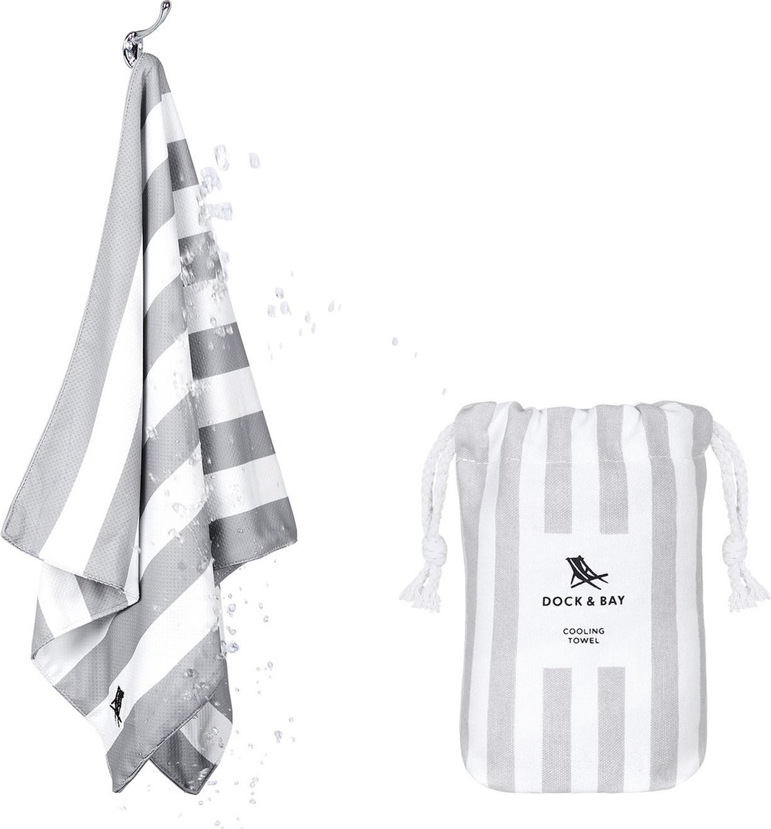 Dock & Bay Cabana - Sporthanddoek - Cooling Towel - ( 69x33cm) - Goa Grey