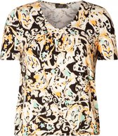 YESTA Laurynn Jersey Shirt - Soft Sand/Multi Colo - maat 2(50)