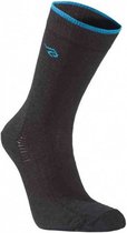 sokken merinowol/polyamide zwart/turquoise maat 43-46
