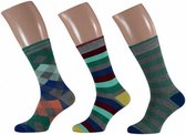 sokken Fashion Bamboo heren grijs 3-pack maat 43/46